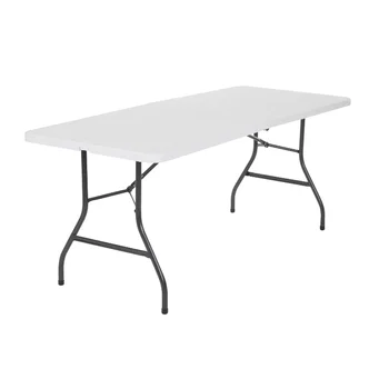 Cosco 6 רגל שולחן מתקפל לבן Speckle שולחן קמפינג מתקפל שולחן חיצוני