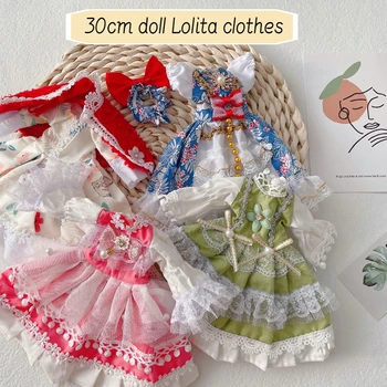 לוליטה סגנון השמלה 28cm בגדי בובה להתלבש צעצועים Girls1/6 BJD בובה ואביזרים מתוק משפט בסגנון