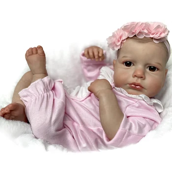 50CM פופולרי לולו ביבי בובות ונולד מחדש צבוע לפתוח עיניים חמוד רך ריק ויניל התינוק נולד מחדש בובות צעצועים Muñecas מחדש