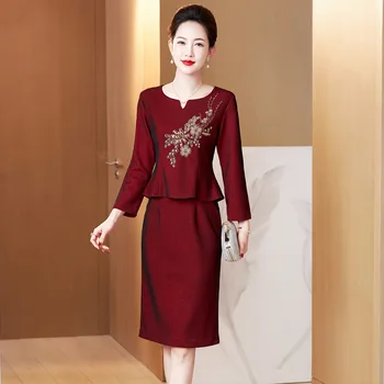 Yourqipao סיני חדש לחתונות שמלת אם הכלה Cheongsams בתוספת נשים גודל שמלות ערב Hanfu טאנג חליפה