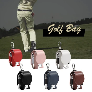 עור PU כדור גולף שקית אחסון נייד המותניים תלוי כדור גולף אחסון כיס עם אבזם מתכת אוניברסלי חיצוני אביזרים