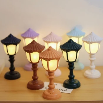 1Pc מיני LED רטרו מנורת שולחן קריאה עין הגנות לילה אור עיצוב הבית באווירה מנורת בית הבובות מנורת שולחן