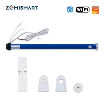 Zemismart 2 N רולר גוון התריסים מנוע Tuya WiFi חכם חשמלי וילון מוטור עבור 38מ 