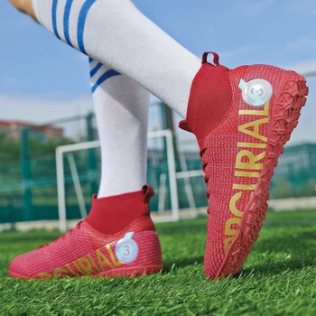 איכות Chuteira החברה נעלי כדורגל Haaland הסיטוניים סוליות Futbol אנטי להחליק אופנה נעלי כדורגל Futsal אימונים נעלי ספורט.