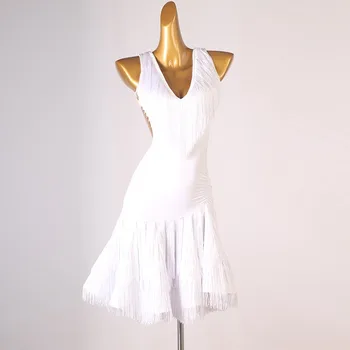 ריקודים לטיניים להתאים את השמלה סמבה מצויץ חצאית סלוני שמלות אישה נשית בגדי אימון בגדי נשים 2023 ספורט תלבושת