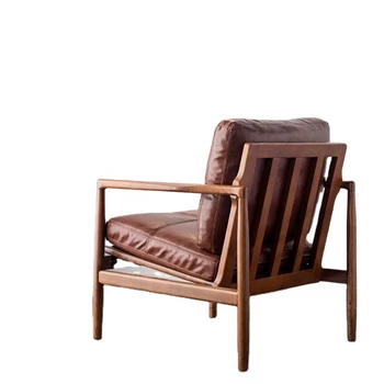 נורדי מעצב עור סלון הפעוט טרקלין ספה כסא