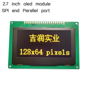 2.7 אינץ 20PIN צהוב לבן OLED מודול יציאה טורית SSD1325 לנהוג IC 8 סיביות 6800/8080 במקביל ממשק SPI 128*64 STM DIY R3