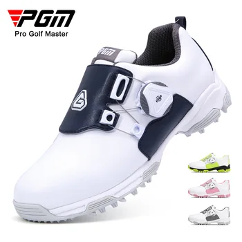 PGM ילדים נעלי גולף ידית שרוכי נעליים אנטי-צד להחליק עמיד למים נער נעלי ספורט בנים ובנות נעלי ספורט XZ211