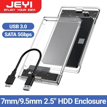 JEYI 2.5 אינץ 'כונן קשיח חיצוני מארז USB 3.0 ל-SATA III חינם כלי פנוי בדיסק קשיח מקרה עבור 2.5 אינץ 7mm 9.5 מ