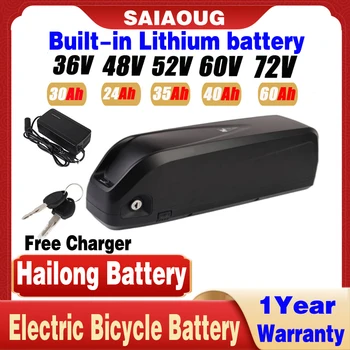 Hailong 48v E אופניים Akku 50ah סוללת ליתיום 52v אופניים חשמליים 18650 Battey 72v60v Ebike 2000w מנוע 30ah 50ah 13s5p Battey