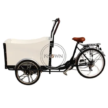 דוושה חשמלית או חשמלית מטען אופניים תלת אופן למבוגרים שלושה גלגלים חיצוני נייד עגלת האוכל