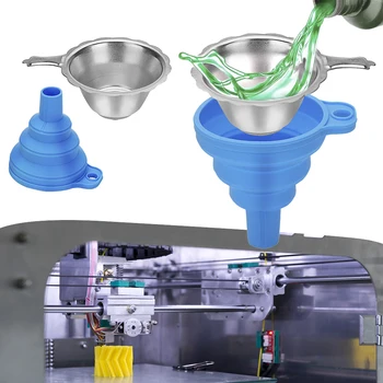 מדפסת 3D חלקים משפך UV שרף מסנן מתכת כוס+משפך סיליקון עבור Anycubic/ELEGOO מדפסת 3D אביזרים