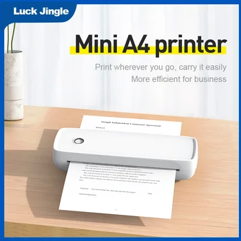 נייר A4 נייד מדפסת תרמית קל לשאת אלחוטית Inkless מדפסת Bluetooth מיני נייד מדפסת תרמית נייד עבור טלפון