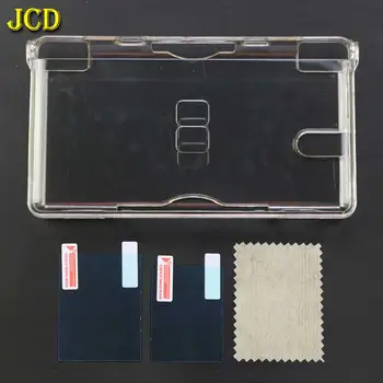 JCD על Nintend DSL NDS Lite NDSL קונסולת משחק פלסטיק קשה ברור כשמש דיור Shell Case & העליונה התחתונה סרט מגן מסך