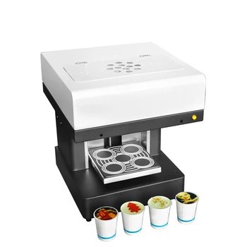 4 כוסות אוכל וקפה מדפסת הזרקת דיו מכונת קפה אכיל עוגת קפה מכונה מדפסת עם פונקציה אוטומטית מדפסת
