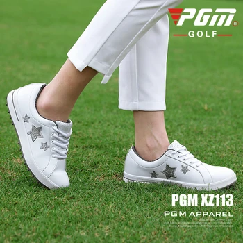 PGM קוריאנית נקבה גולף נעלי פנאי קבוע ציפורניים עמיד למים Dwarfproof מים הטניס הנשי הלא להחליק בנות לבנים ספורט XZ113