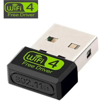 מתאם WiFi חינם נהג גודל Mini USB כרטיס רשת אלחוטי Wi-Fi, מקלט עבור המחשב של מערכת ההפעלה Windows Wi-Fi דונגל