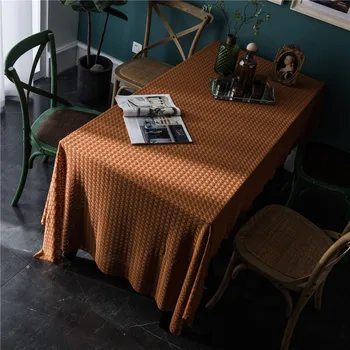 רטרו אקארד לסרוג תחרה מפת שולחן מלבני קפה, תה, שולחן חלול Tabel בד הביתה המפלגה קישוט