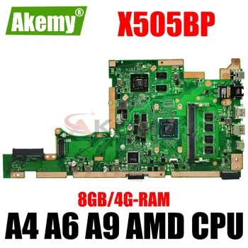 X505BP Mainboard על X505BP K505B X505BA A580B X505BAB מחשב נייד לוח אם 100% מבחן W/A4 A6 A9 CPU 8GB/4G-RAM אומה דיס