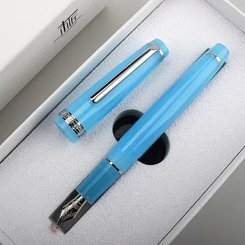 חדש Jinhao 82 סדרה עט נובע אקריליק F החוד הספר ציוד משרדי כתיבה עסקית דיו עטים קליפ כסוף כחול