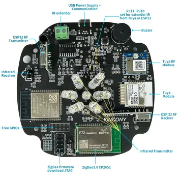 KC868-AG Pro Smart בקר ESP32 ZigBee3.0 Tuya IR RF שער עשה עבור ESPHome הביתה עוזר אוטומציה DIY Tasmota Arduino