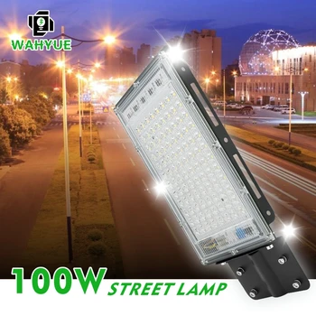 LED פנס רחוב 100W מתח AC 220V-240V חיצוני תאורת הזרקורים IP65 עמיד למים קיר אור גן דרך רחוב שביל נקודת אור