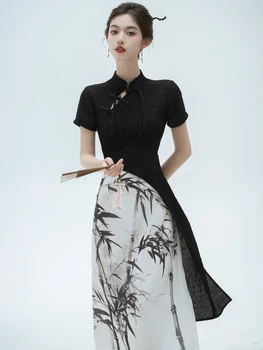 סינית חדשה סגנון עיצוב דיו Cheongsam צעיר של נשים בדרגה גבוהה שמלת