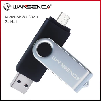 WANSENDA OTG USB פלאש כונן 128GB כונן עט עבור הטלפון החכם/מחשב 32GB 64GB 256GB אחסון חיצוני Pendrive מקל זכרון USB