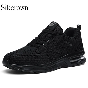 נוח שחור נעלי ספורט לגברים גודל 47 אוויר אטמוספרי כרית הליכה נעלי ספורט נעלי מזדמנים נעלי ריצה נעליים
